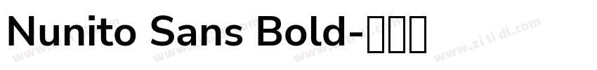 Nunito Sans Bold字体转换